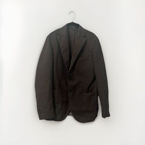 LBM 1911 Dark Brown 100% Cotton Blazer Men’s 50R/ 40R Italy